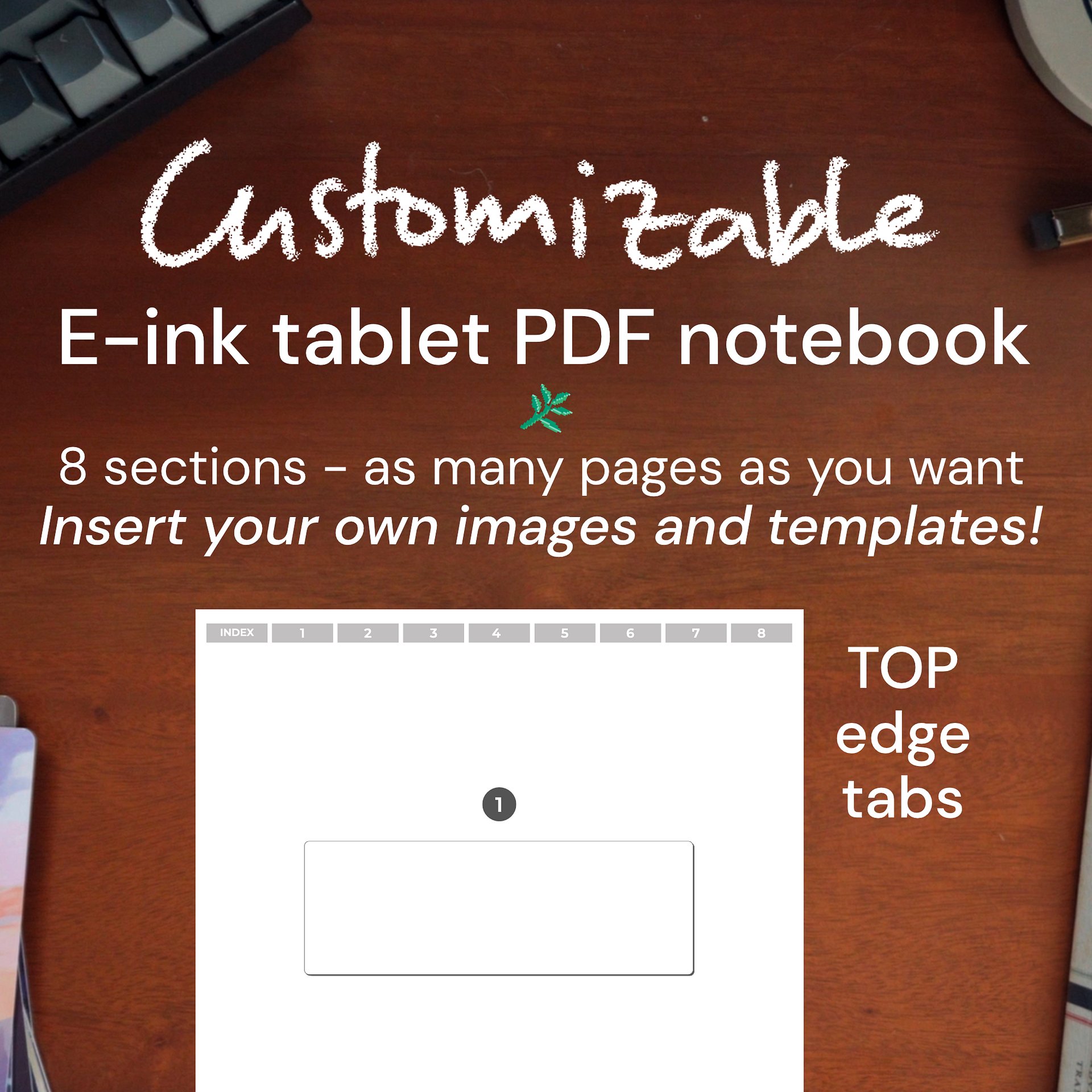 Custom eink notebook - TOP tabs product image (1)