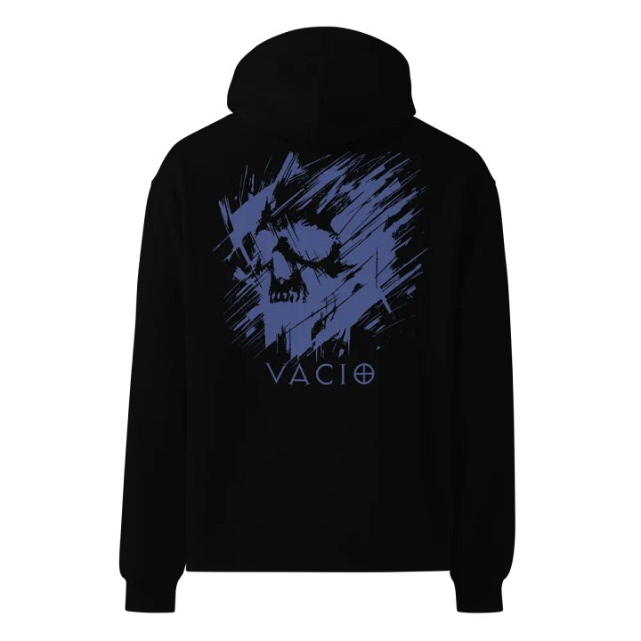 VACIO Abstract Scratch Skull Premium Relaxed Fit Hoodie (B) product image (5)