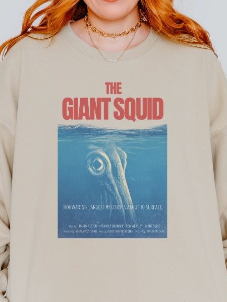 Giant Squid Parody Funny Retro Fall Sweatshirt product image (7)