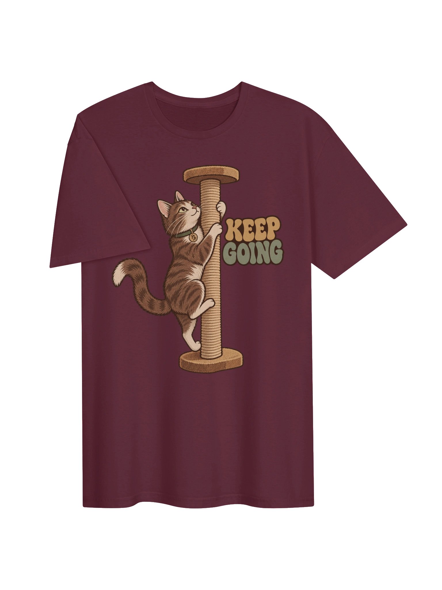 Capricorn Keep Going Cat Zodiac T-Shirt product image (3)