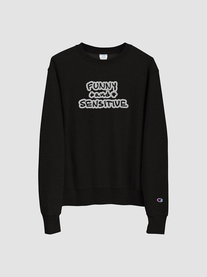 FUNNY *and* SENSITIVE (bubble design) embroidered Champion Crewneck Sweatshirt product image (2)