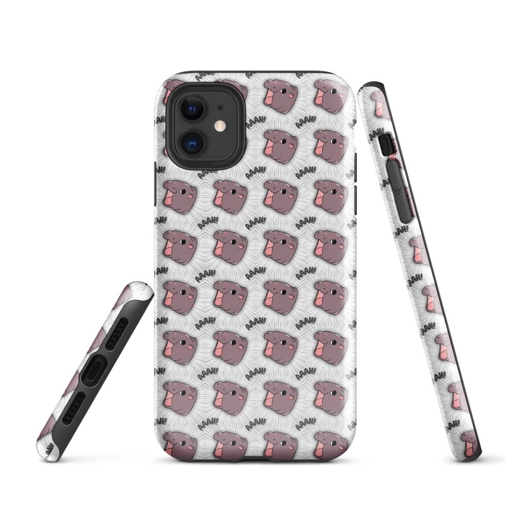 MOODENG'S WHITE AAAH! IPHONE® TOUGH CASE product image (1)