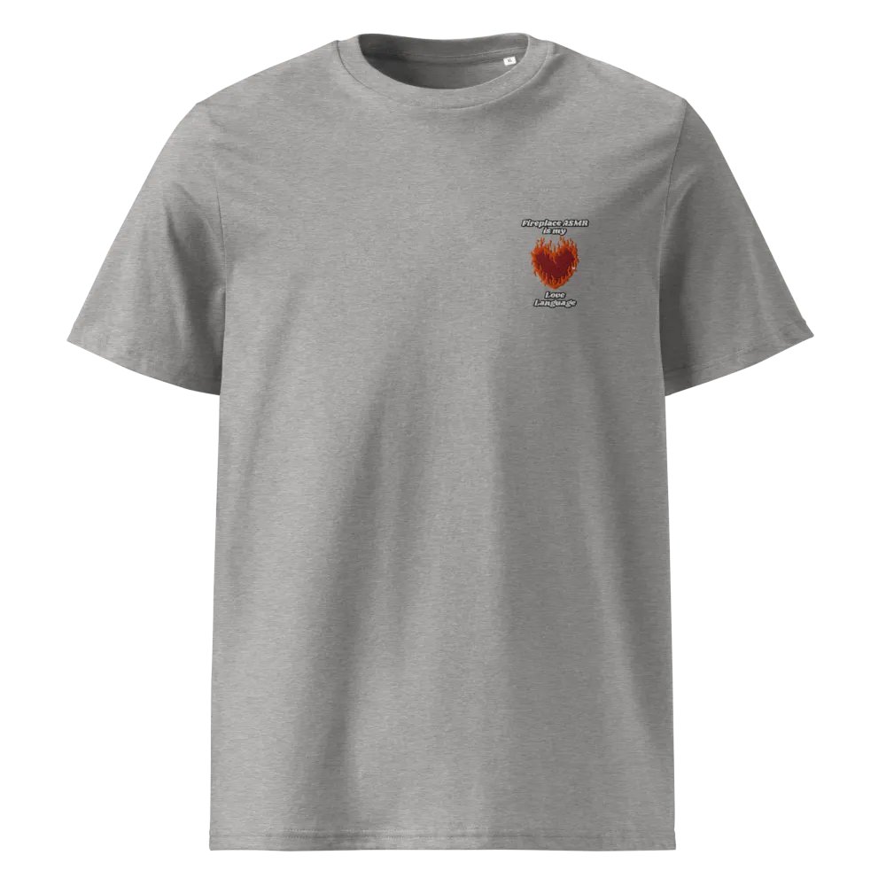 Flaming Heart - Fireplace ASMR is my Love Language | Embroidered Tee product image (9)