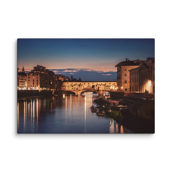 Ponte Vecchio at Blue Hour, Florence, Italy Canvas Print product image (2)