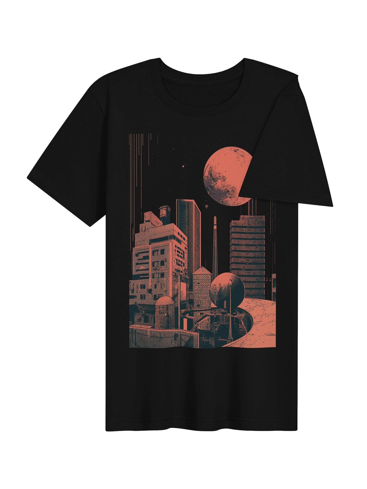 Retro Sci-Fi Skyline Lightweight T-Shirt product image (2)