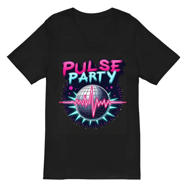 Neon Pulse Party V-Neck Tee product image (3)