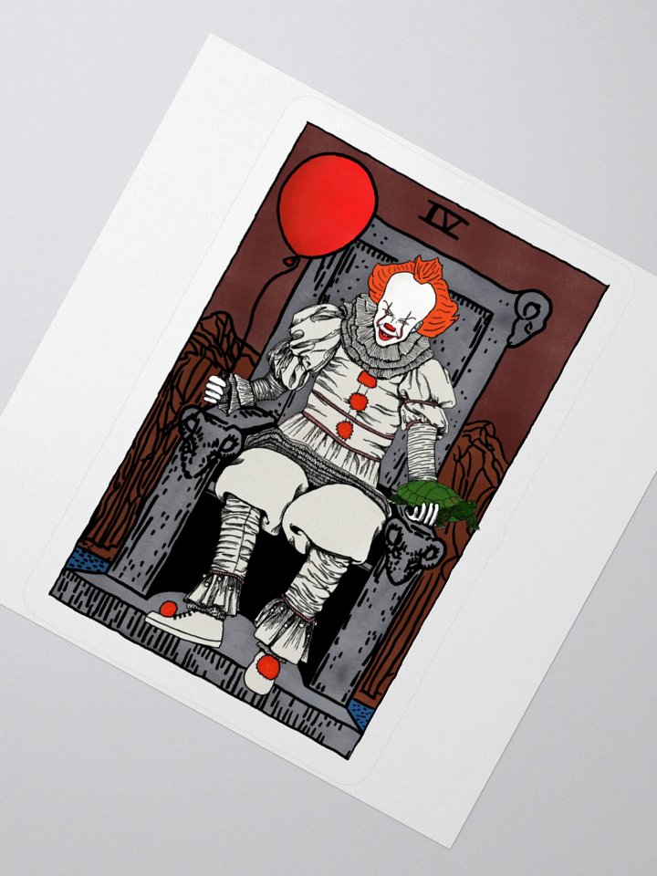 New Pennywise Emperor Tarot Card Sticker product image (2)