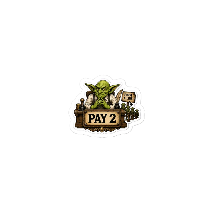 Mono-White Tax Department Sticker product image (2)