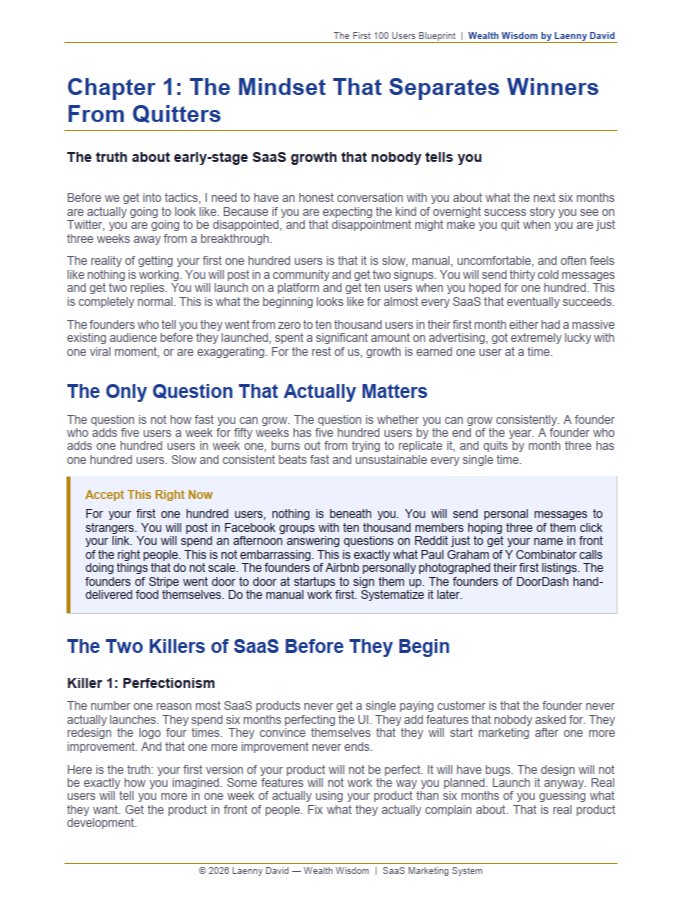 The First 100 Users Blueprint — The SaaS Marketing System That Actually Works product image (4)
