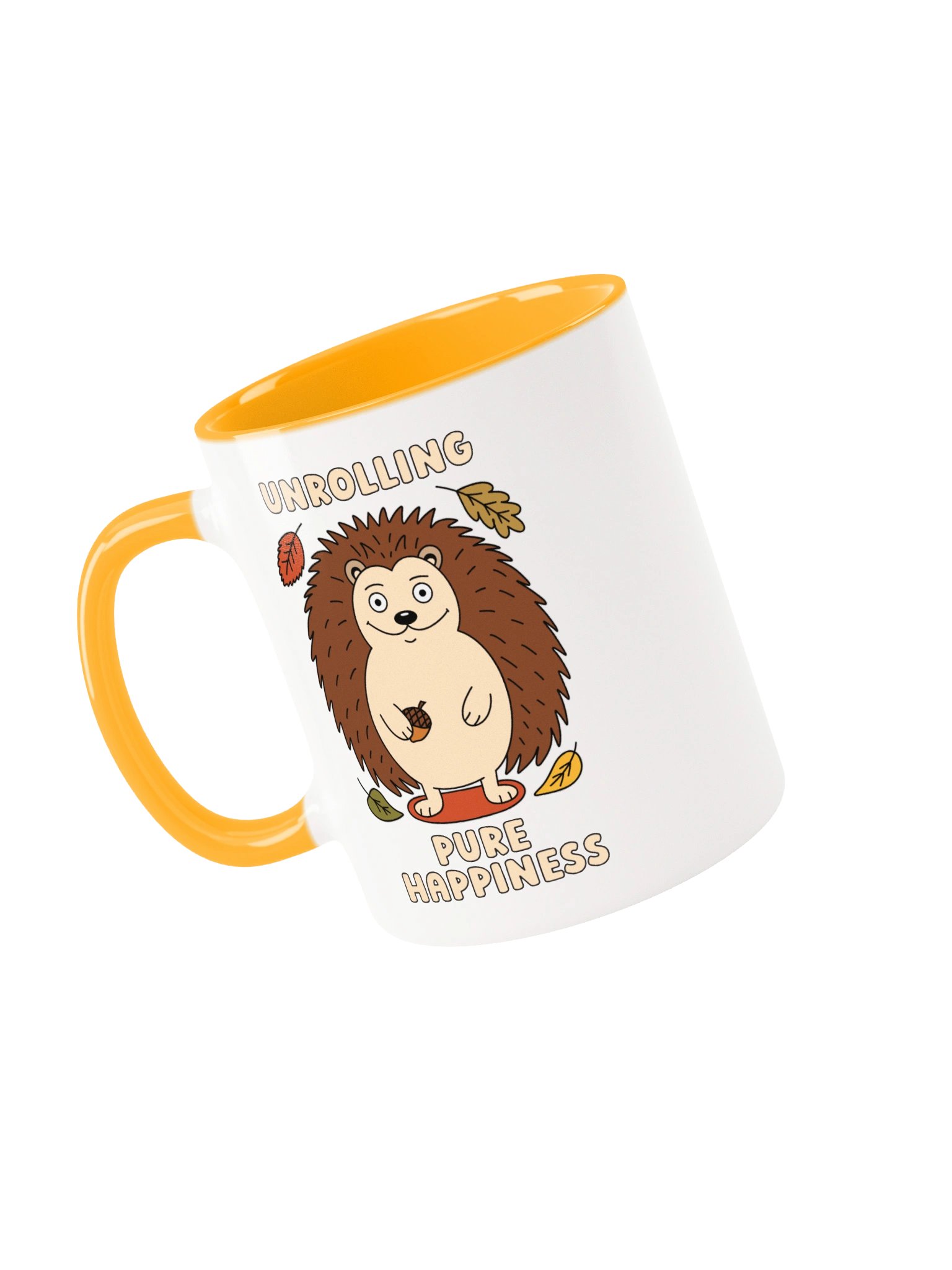 Unrolling Pure Happiness Cute Silly Funny Hedgehog Mug product image (3)