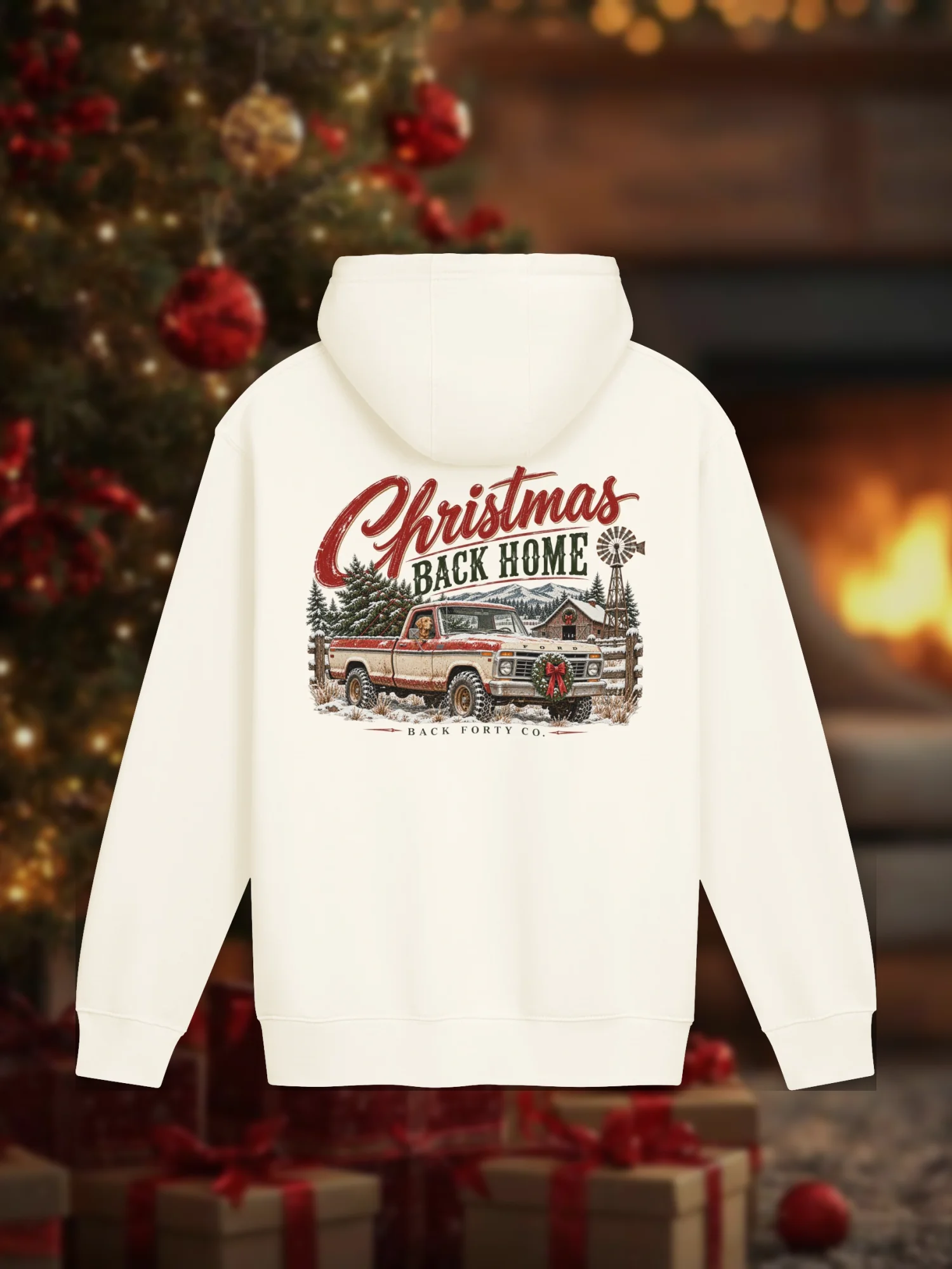 Back Forty Co. Christmas Back Home Unisex Hoodie product image (2)