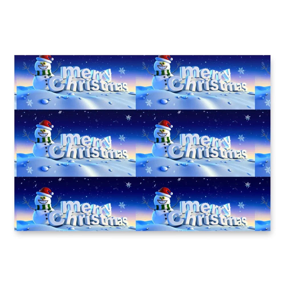 Festive Snowman Christmas Wrapping Paper (Set of 3) product image (1)