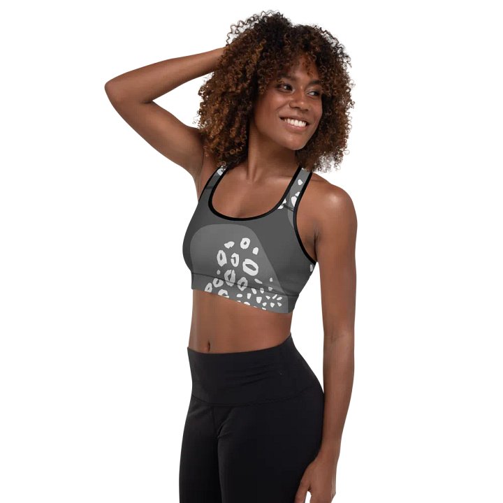 Flowing Grey Camo Sports Bra product image (3)