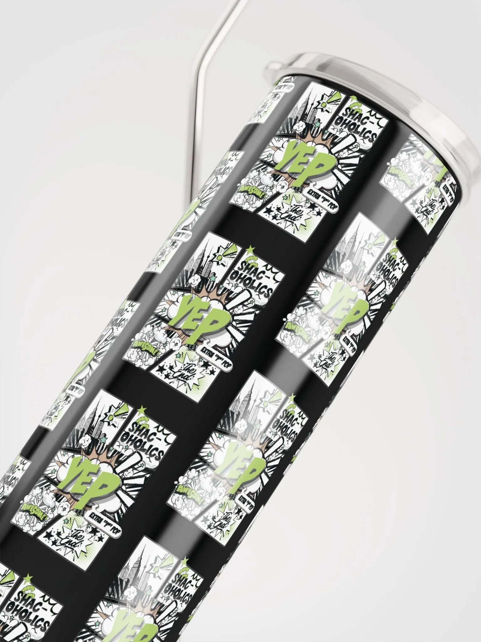 Shac-oholics Comic Blast Tumbler - Green 