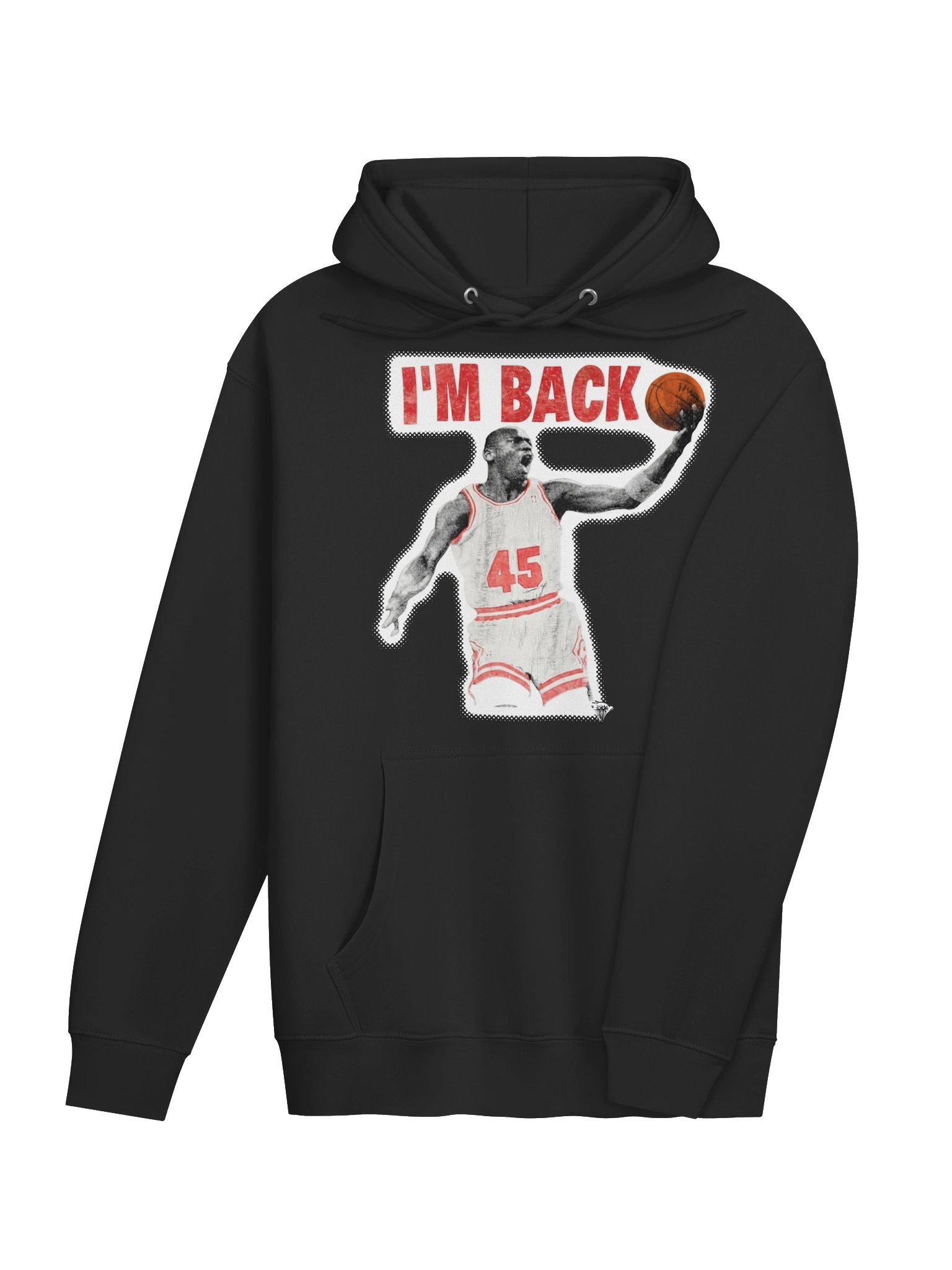 90s VINTAGE RETRO AIR JORDAN IM BACK BOOTLEG HOODIE product image (4)