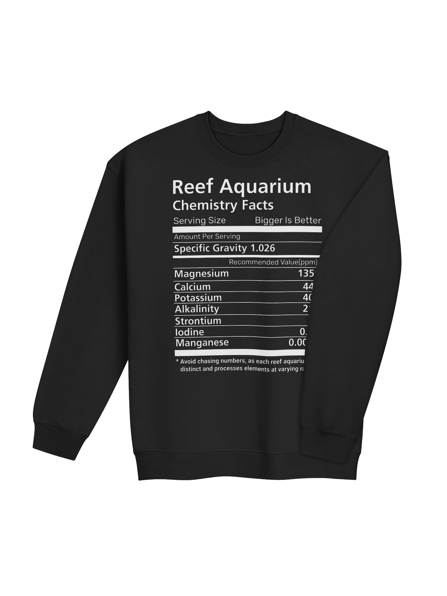 Reef Aquarium Chemistry Facts Sweatshirt – Reef Tank Parameters & Coral Chemistry Sweatshirt product image (8)