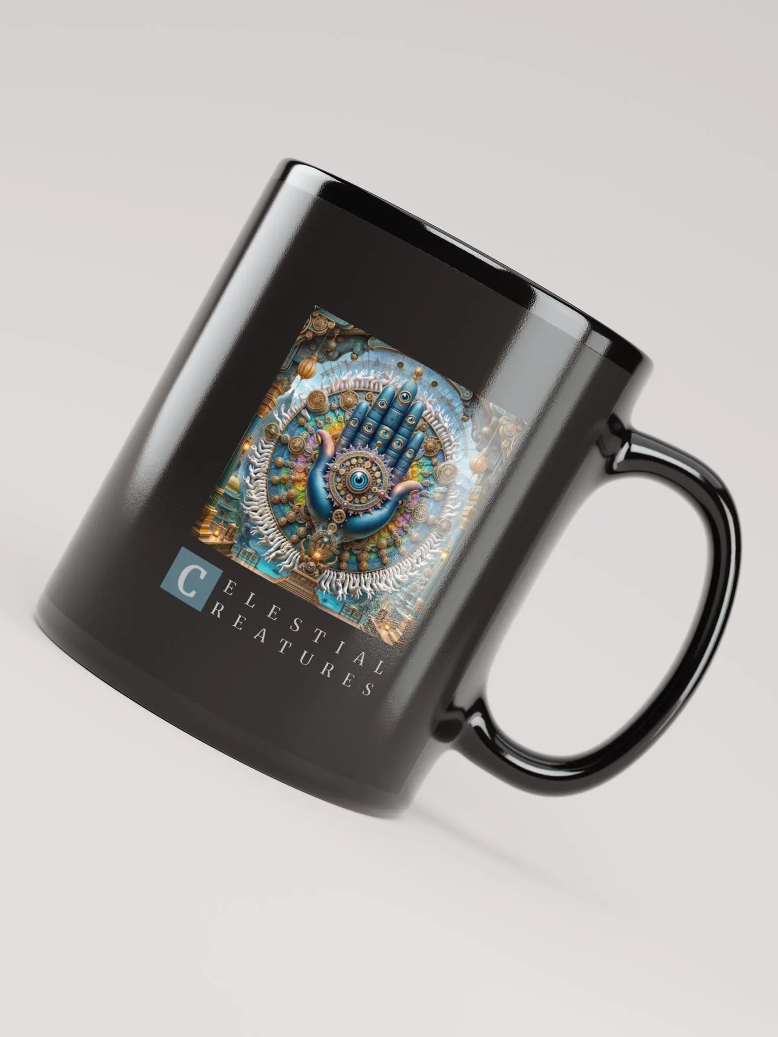 Celestial Creatures | Black Glossy Mug product image (1)