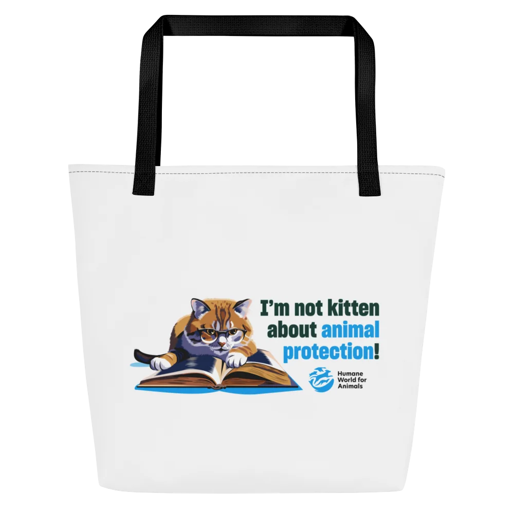 Not kitten about animal protection - Tote bag with pocket product image (1)
