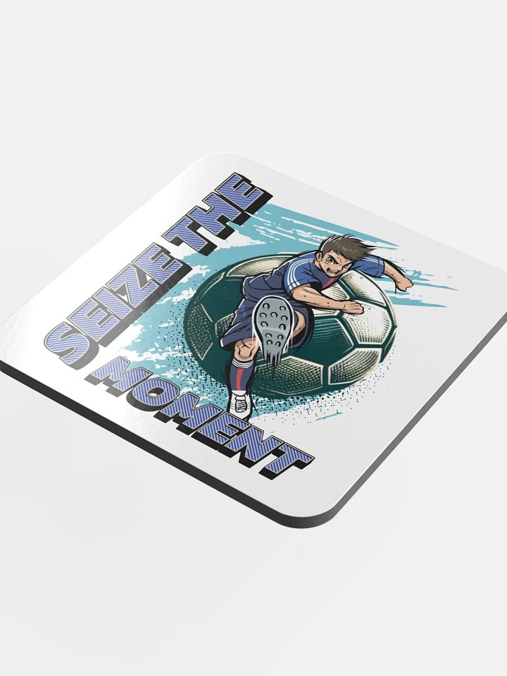 Seize The Moment Soccer Dynamic Cork Coaster product image (1)