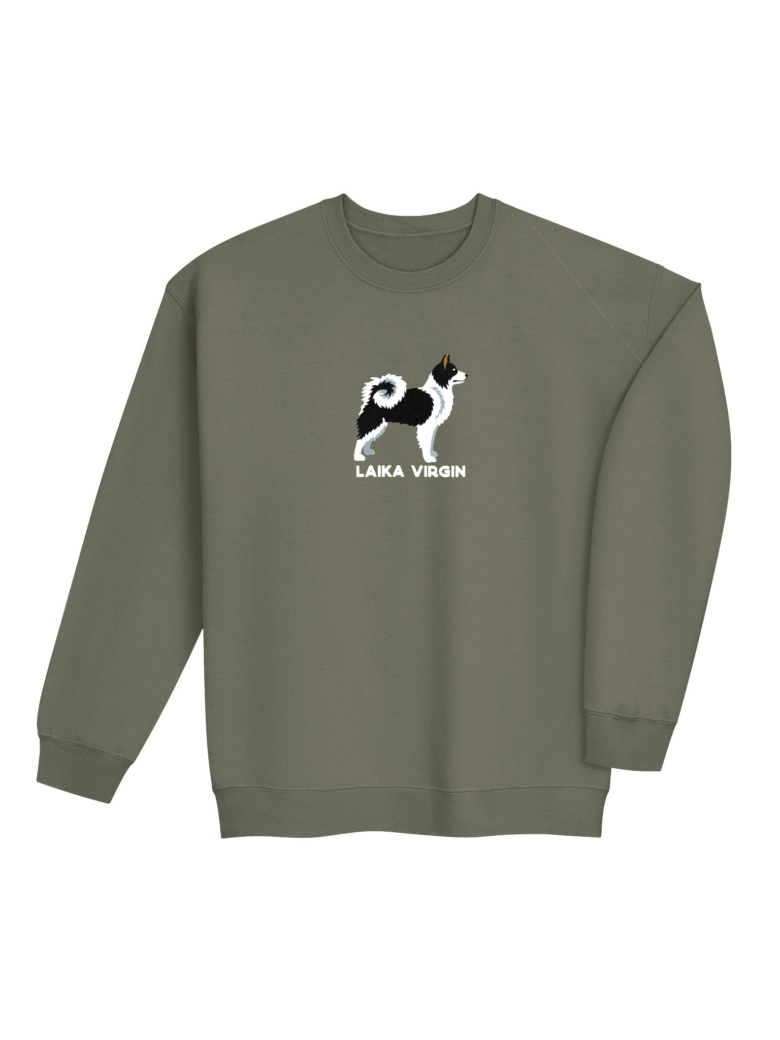 Laika Virgin Sweatshirt (Embroidered) of a Yakutian Laika(Black & White) product image (7)