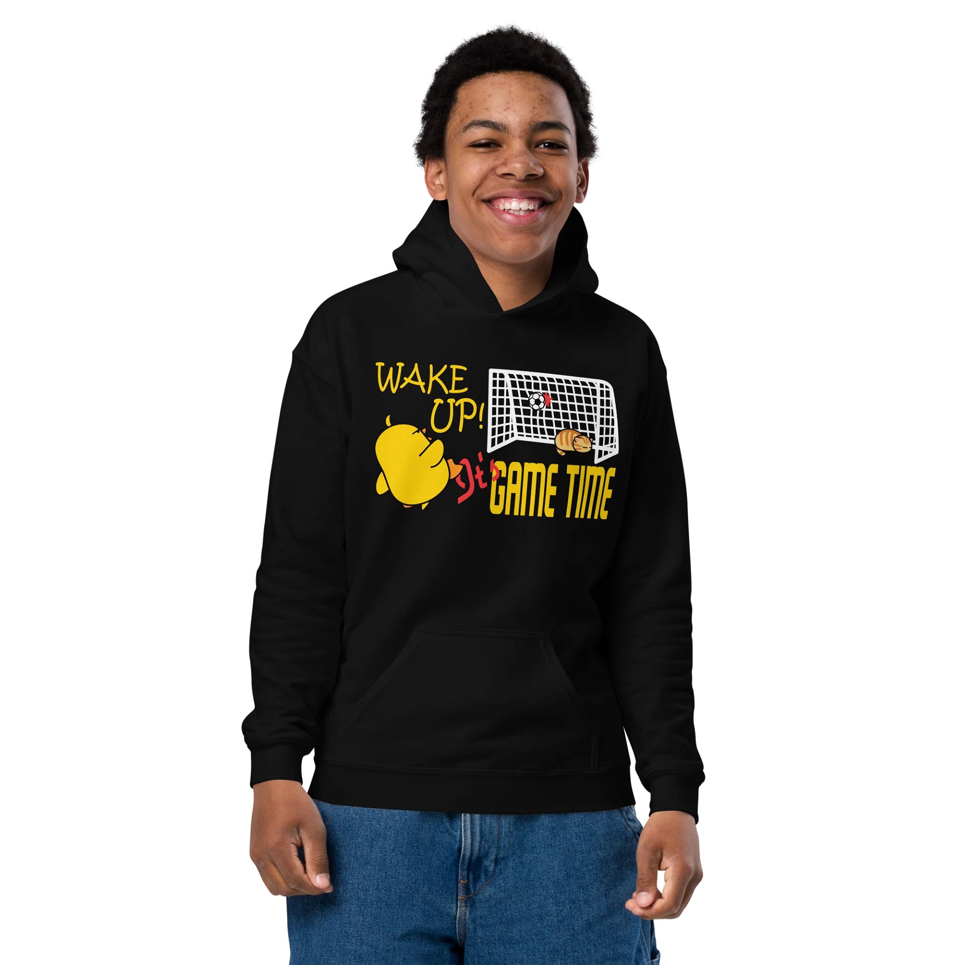 Soccer Cat (WAKE UP, It's GAME TIME) - Unisex Youth Hoodie product image (2)