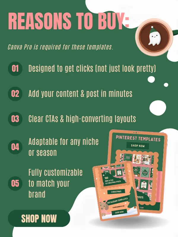 Coquette Pinterest Christmas Templates (Canva) product image (6)