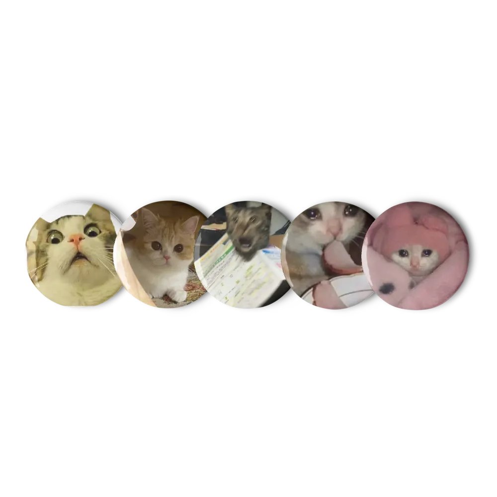 Set of Pin Buttons: Meme Cats product image (1)