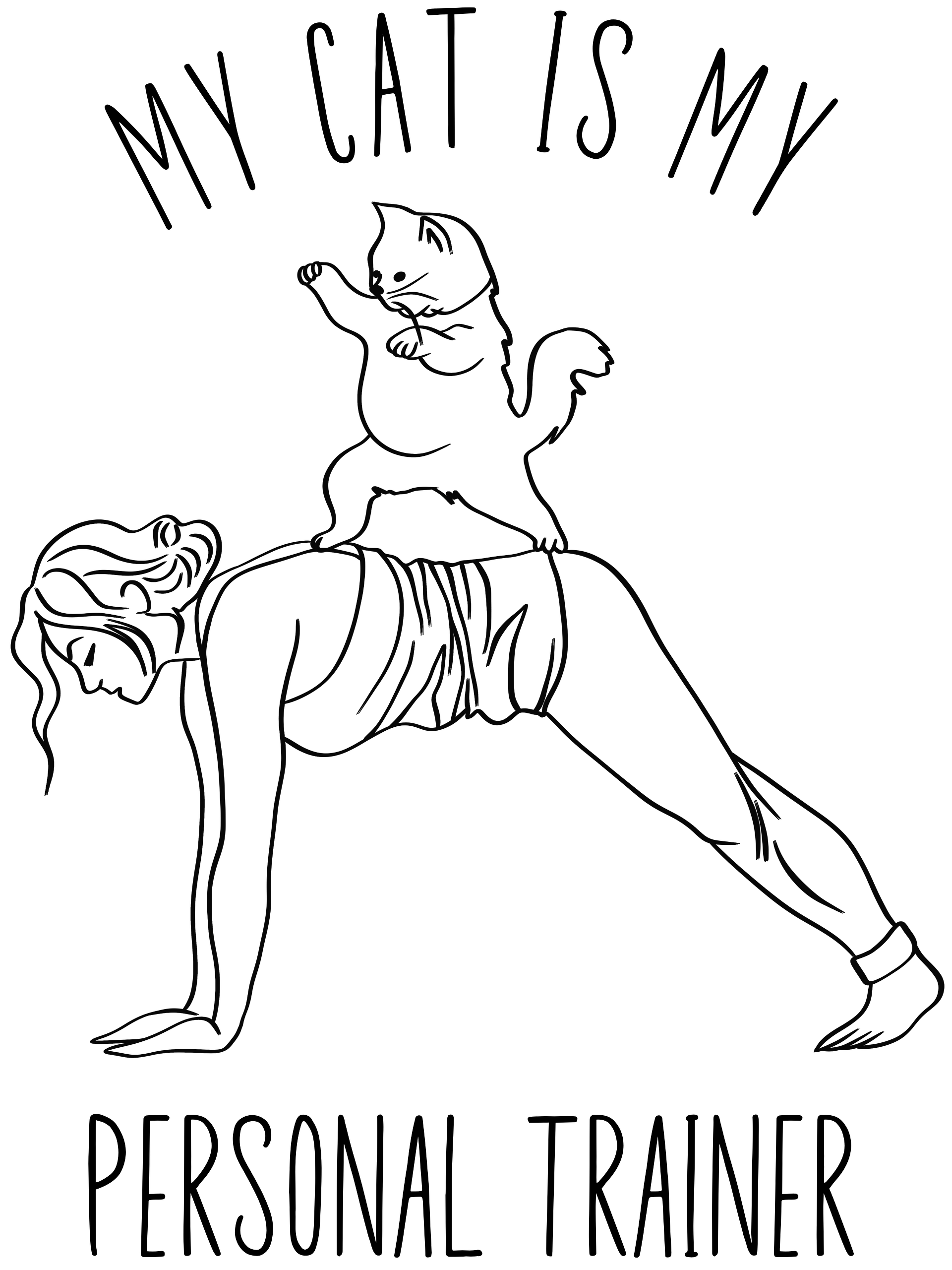 My Cat Is My Personal Trainer duo-tone mug for a crazy cat yoga lady product image (27)
