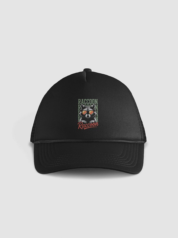 Striped Raccoon Sunglasses Trucker Hat product image (1)