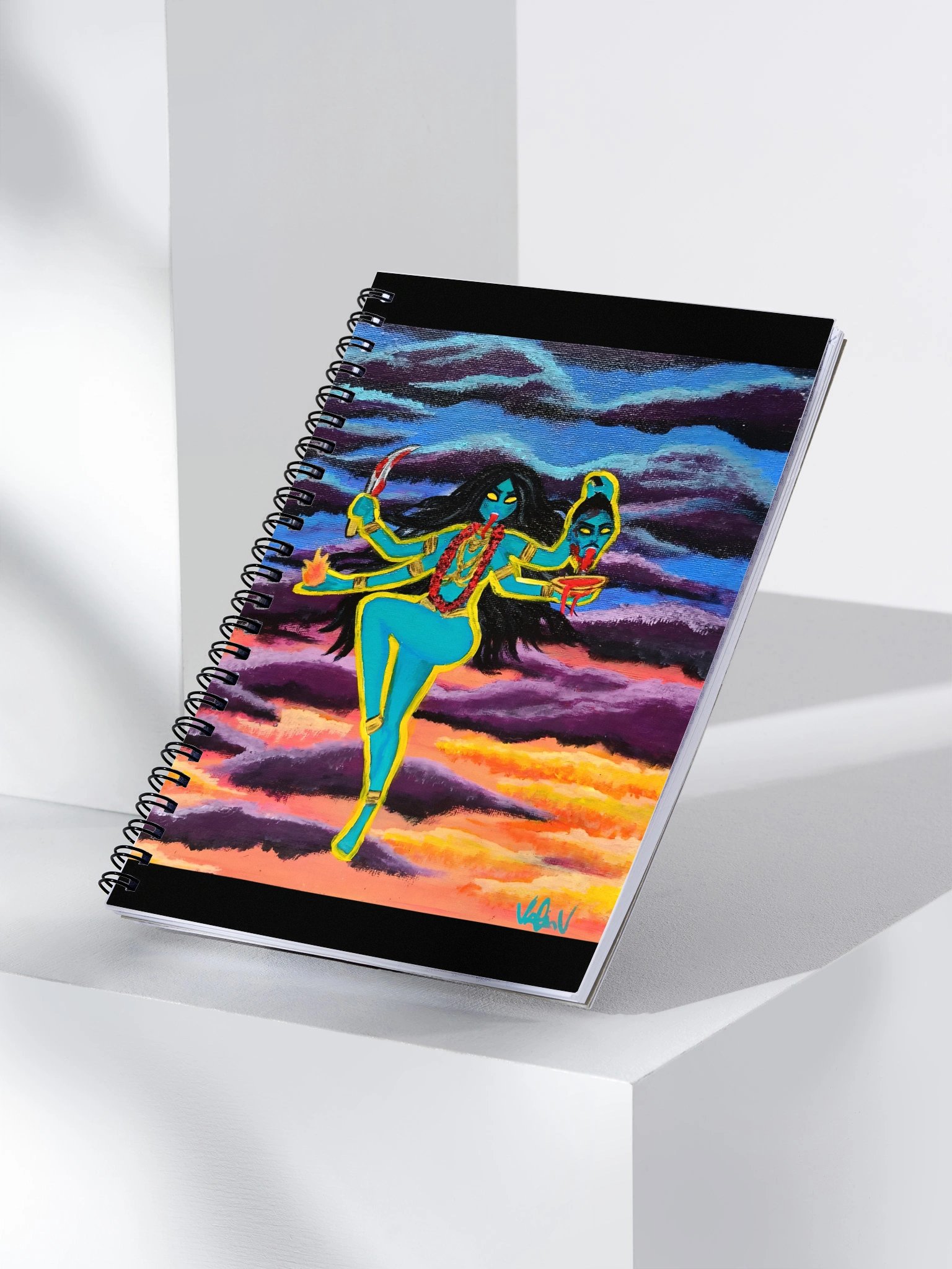 "Kali- Hindu Goddess of Chaos & Destruction" Spiral Notebook product image (3)
