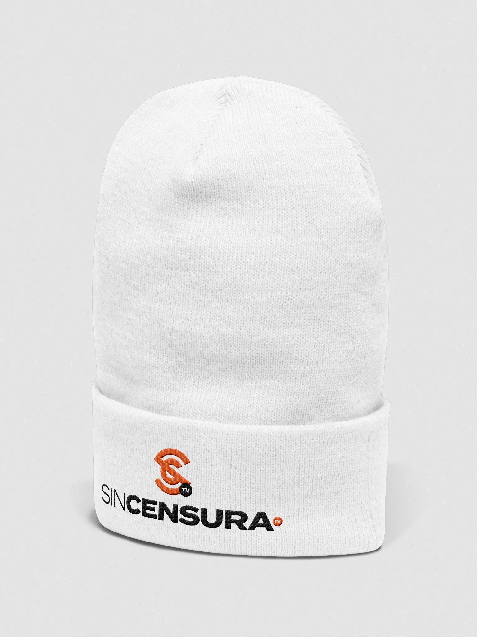 Gorra Beanie Sin Censura TV. Blanca product image (2)