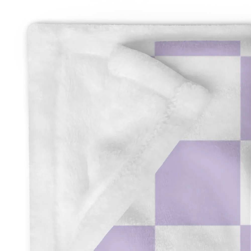 Squares White and Lilac/Throw Blanket by Allcolor product image (12)