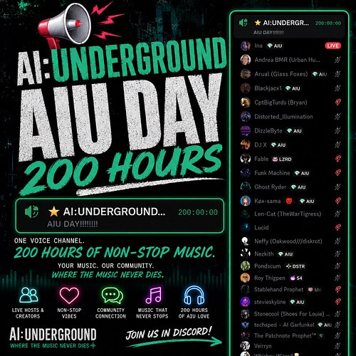 We did it. 200 HOURS of nonstop music, community, creativity, and unforgettable moments—all happening in one voice channel. 💚...
