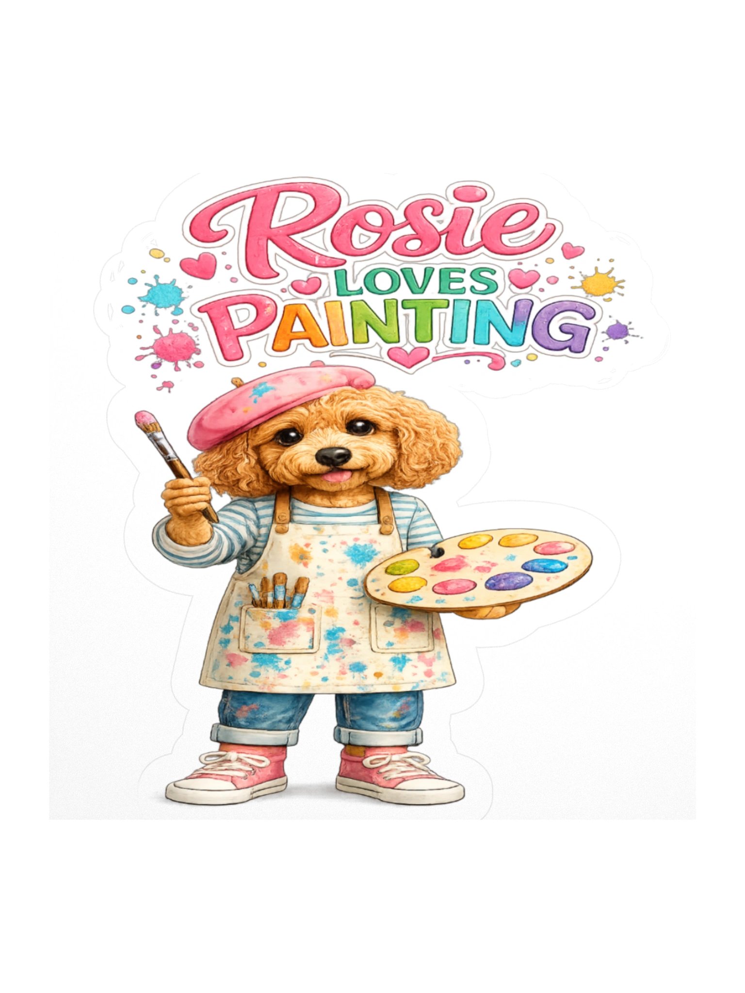 Rosie Loves Painting Sticker product image (1)