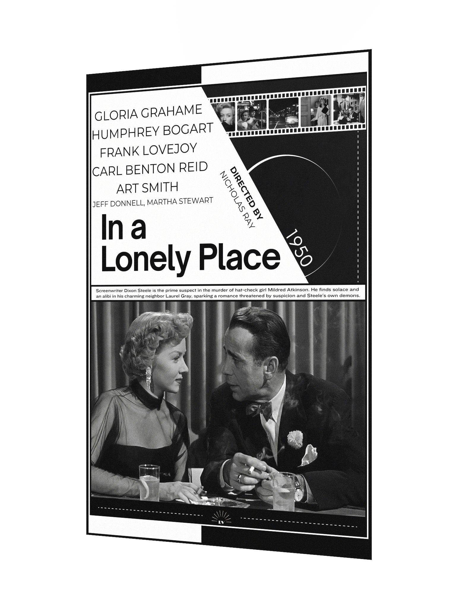 In a Lonely Place with Humphrey Bogart and Gloria Grahame 1950 | Movie Poster | 12x18 Wall Art product image (3)