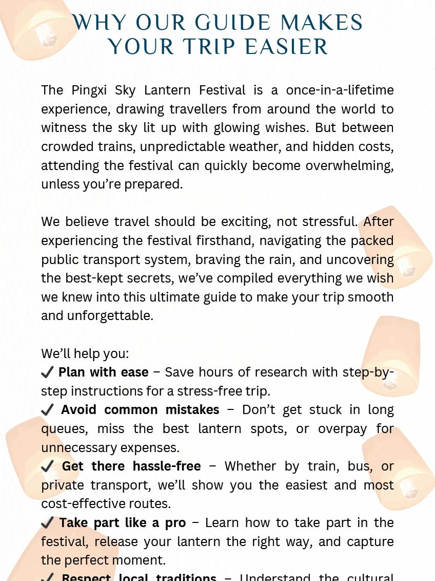 Everything We Wish We Knew Before Going to Pingxi Sky Lantern Festival in Taiwan product image (4)