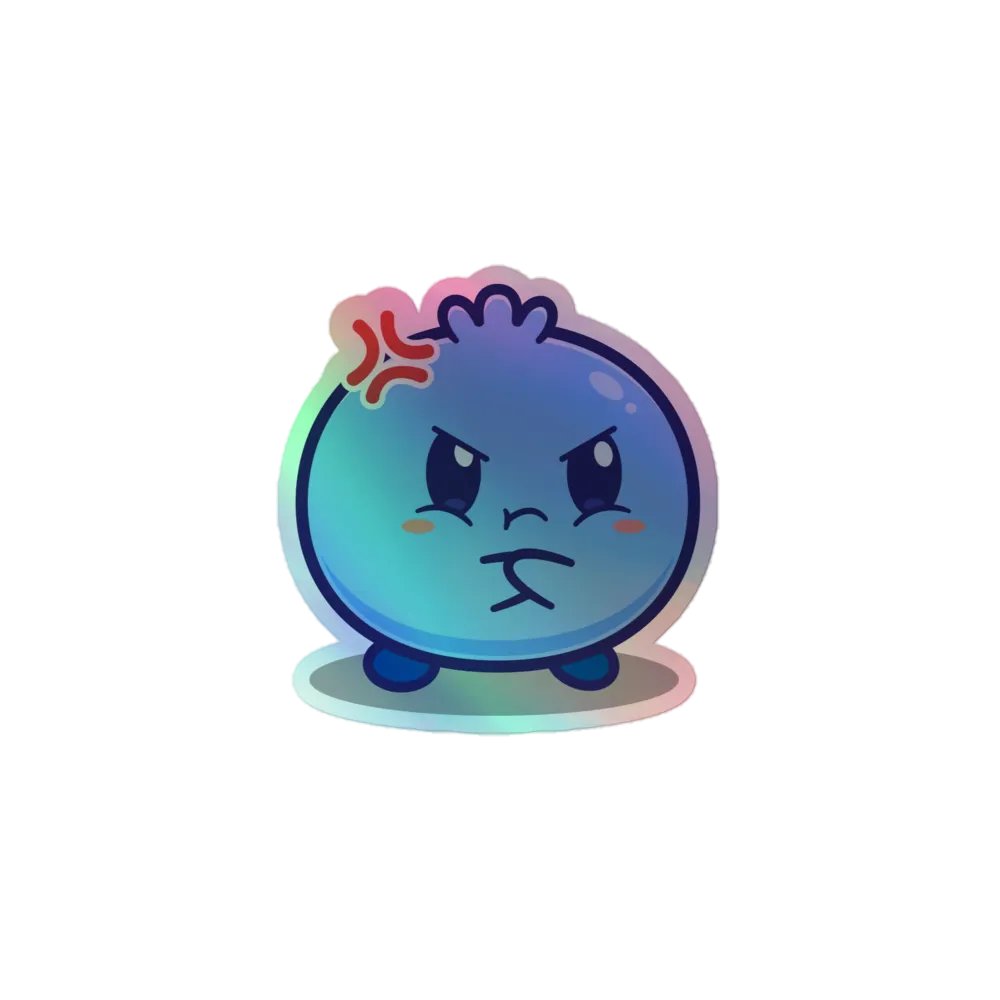 Angry Blueberry Sticker product image (1)