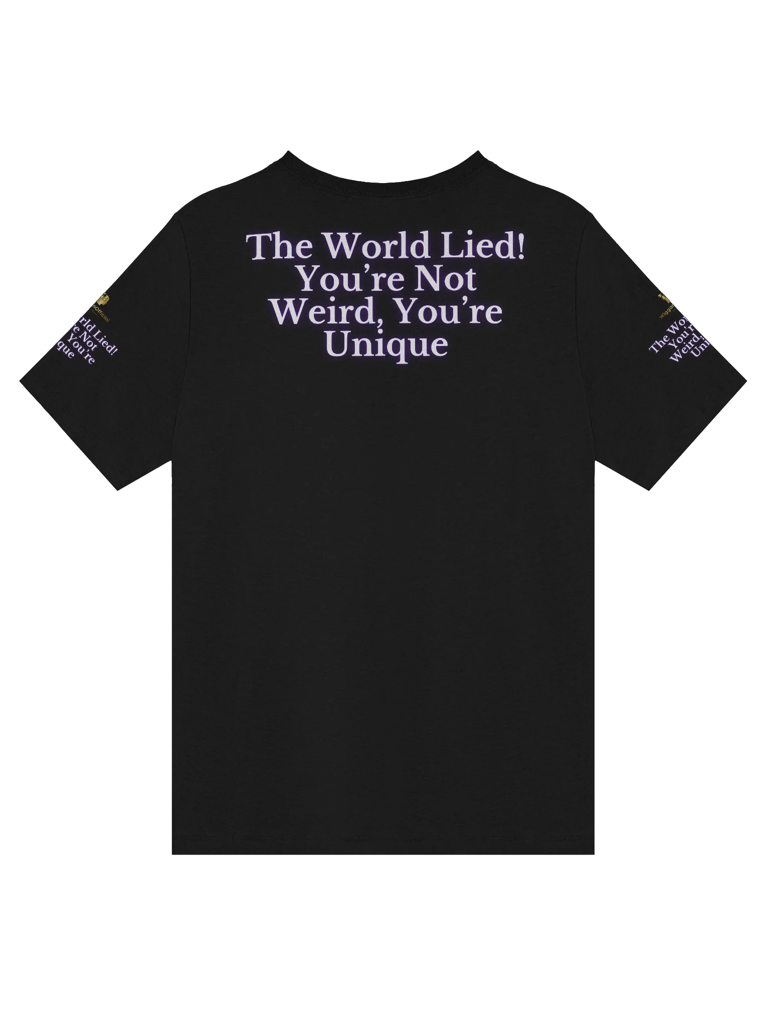 WigganOfficial “The World Lied! You’re Not Weird, You’re Unique” Women's Relaxed V-Neck T-Shirt product image (4)
