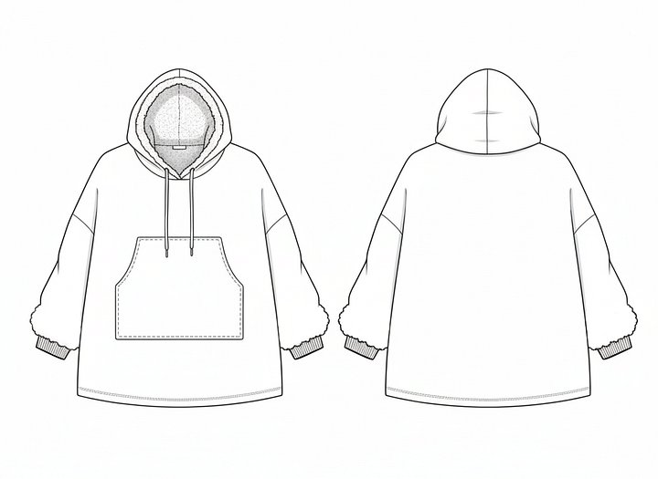 Unisex Oversized Hoodie Sewing Pattern – Your New Cozy BFF product image (2)