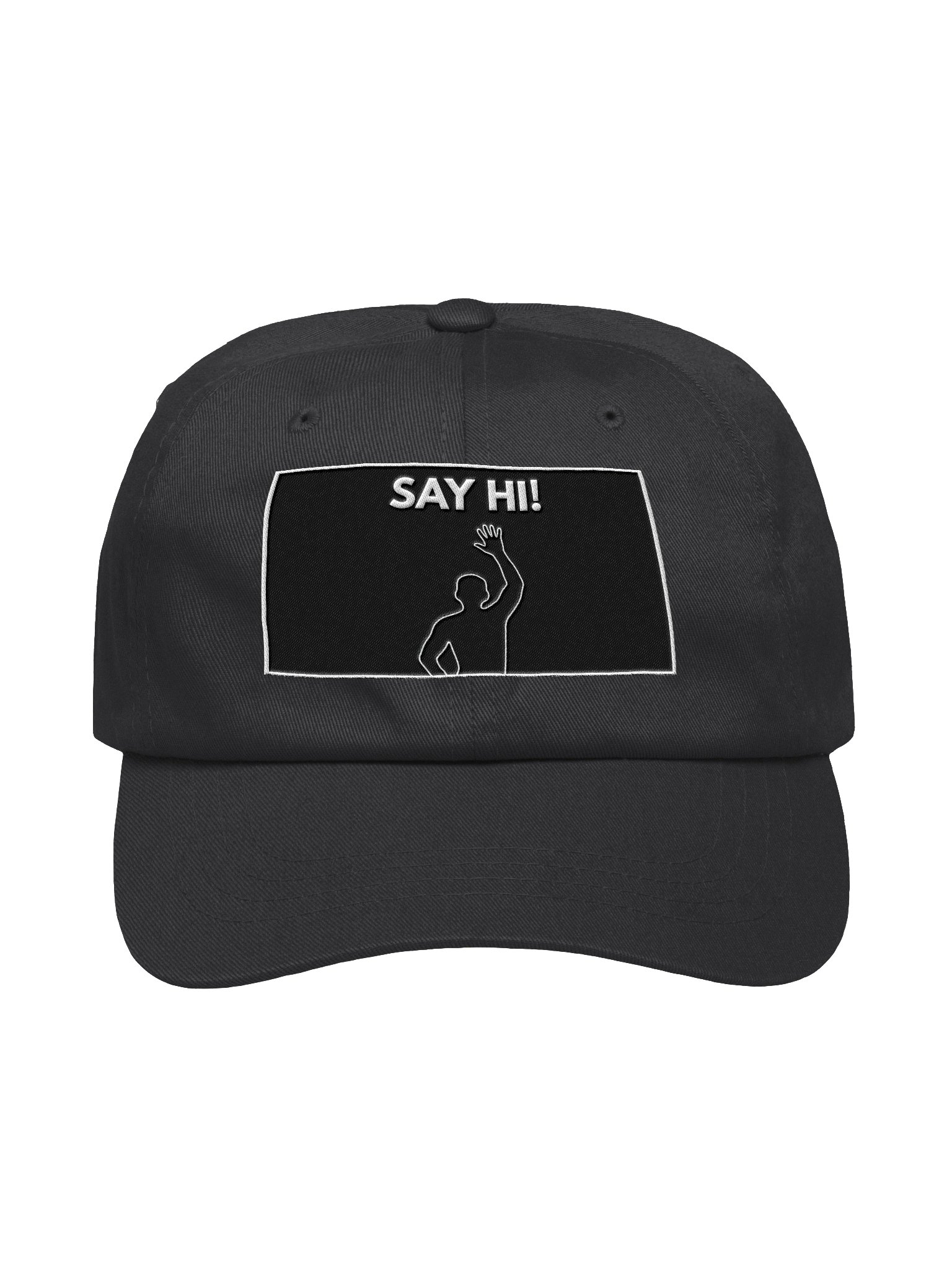 VIRAL Silhouette "Say Hi!" Classic Dad Hat | Iconic Immersive Interactive Dance Workout Yupoong Chino Twill Cap product image (1)
