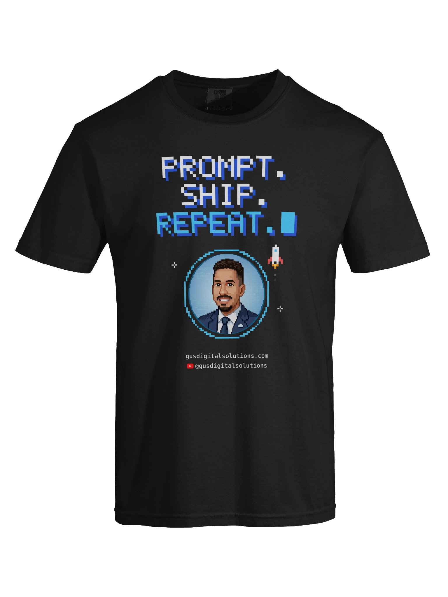 Prompt Ship Repeat T-Shirt: AI Builder and Indie Hacker Tee product image (9)