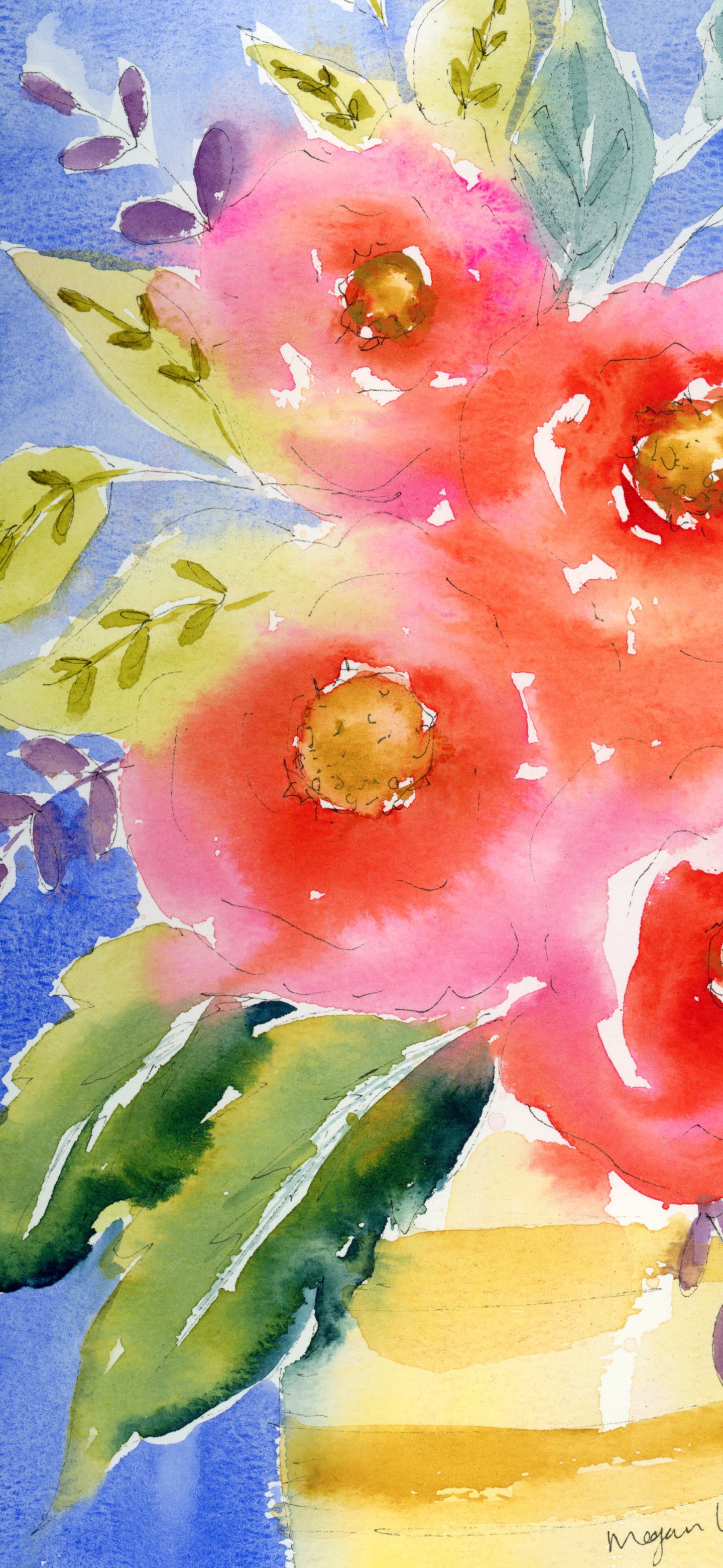 Bloom Bundle - 5 Original Watercolor Phone Wallpapers product image (9)