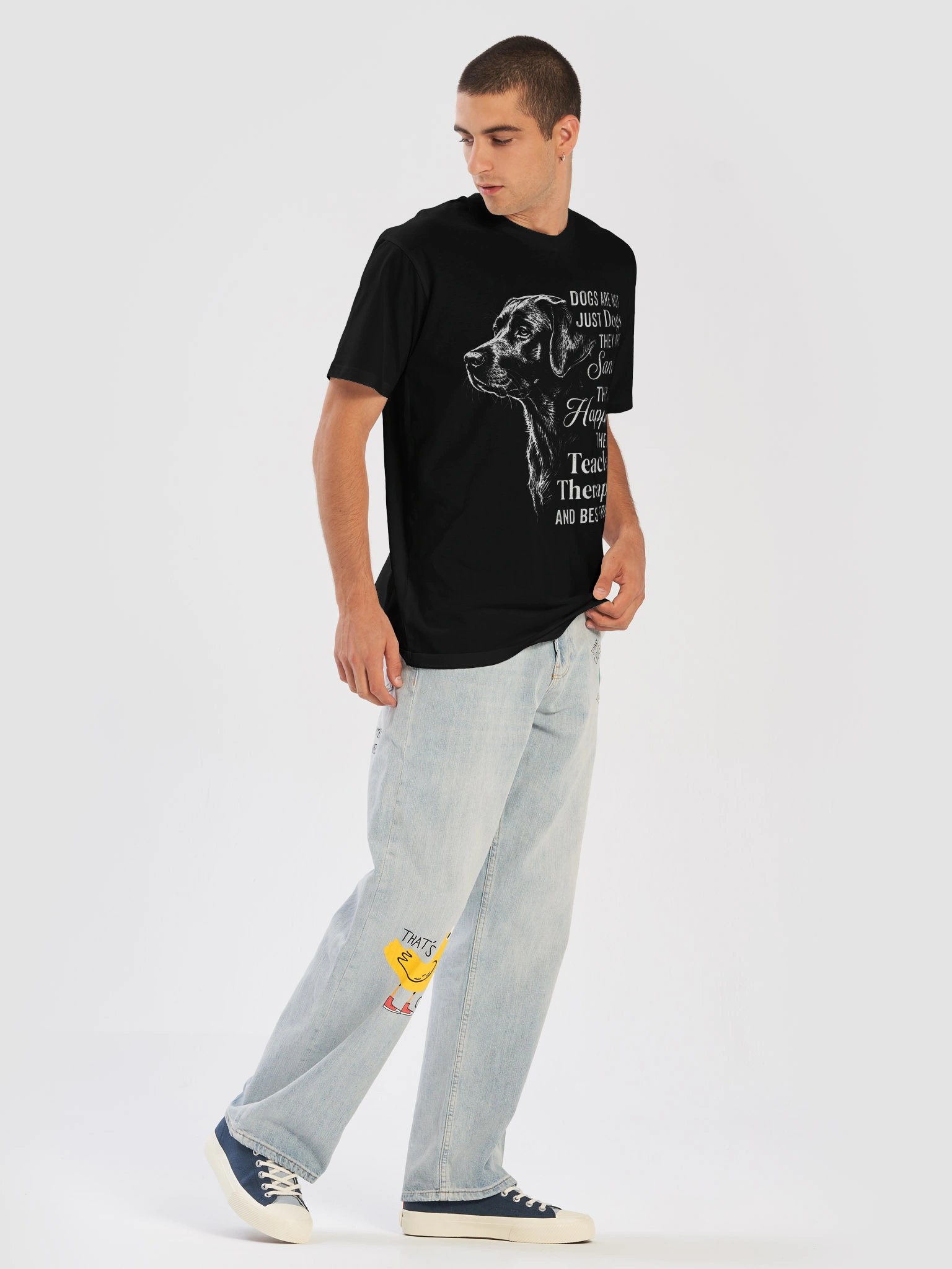 Sanity Happiness Therapist Dog Quote T-Shirt | Dog Lover Gift product image (3)