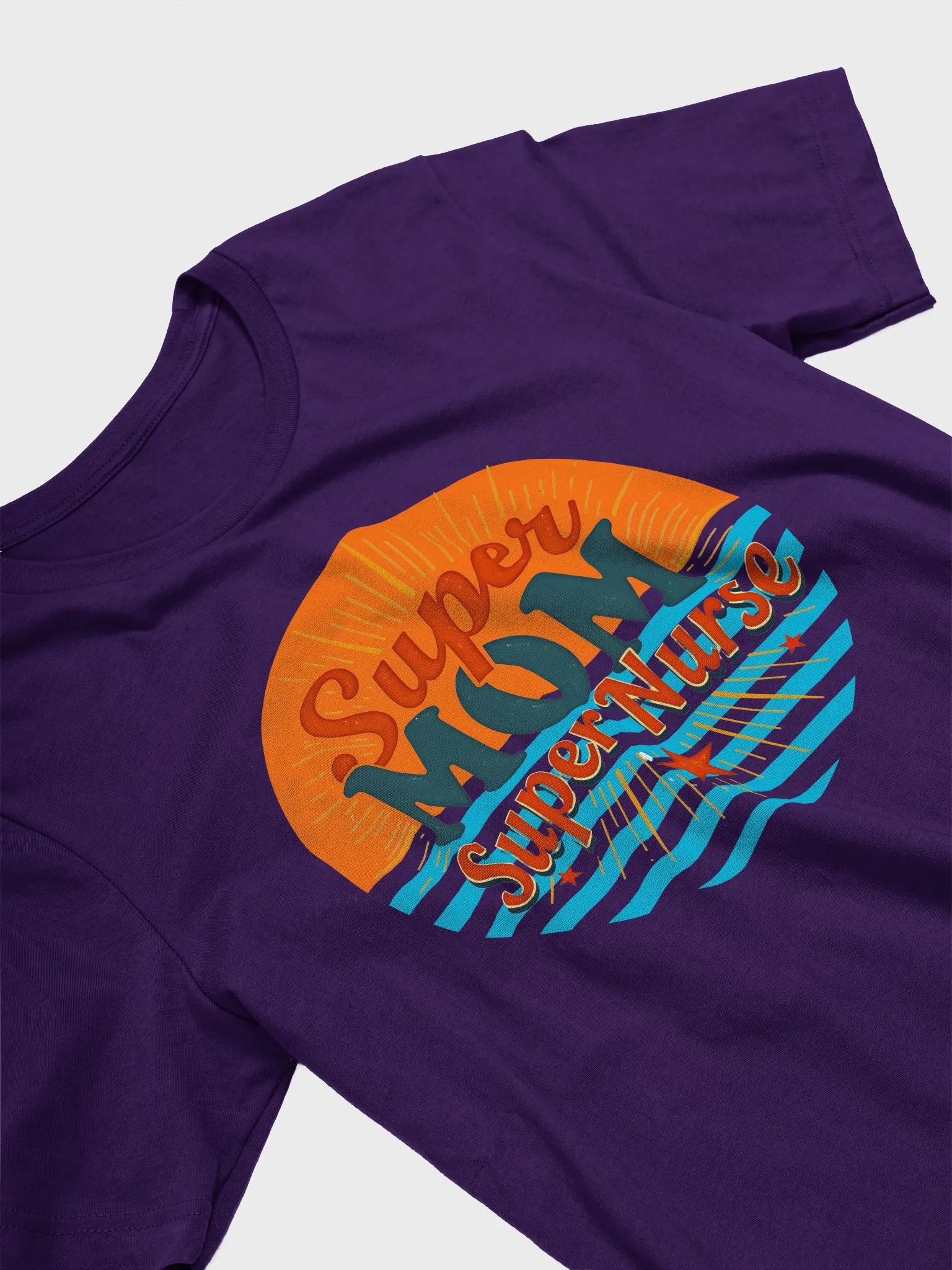 Super Mom Super Nurse Retro T-Shirt product image (31)