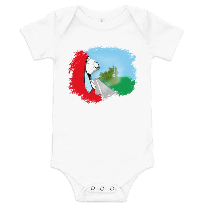 Dog (looking out car window), Baby Short Sleeve One Piece - Bella+Canvas product image (1)