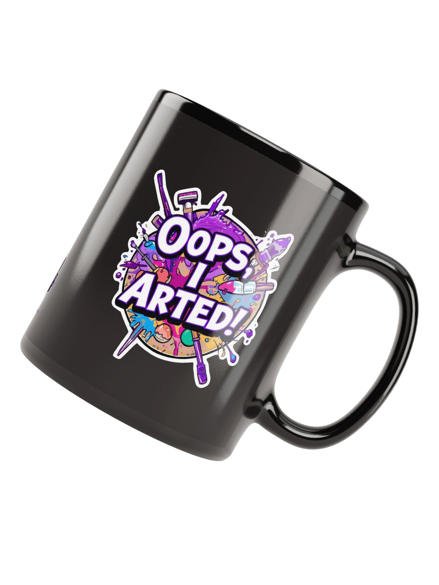 Oops, I arted black mug product image (7)