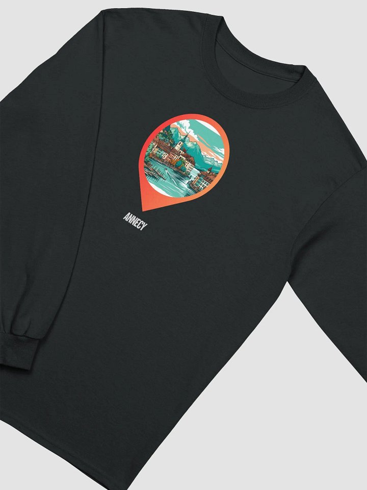 Gildan Ultra Cotton Long Sleeve T-Shirt | AI Design Annecy city product image (1)