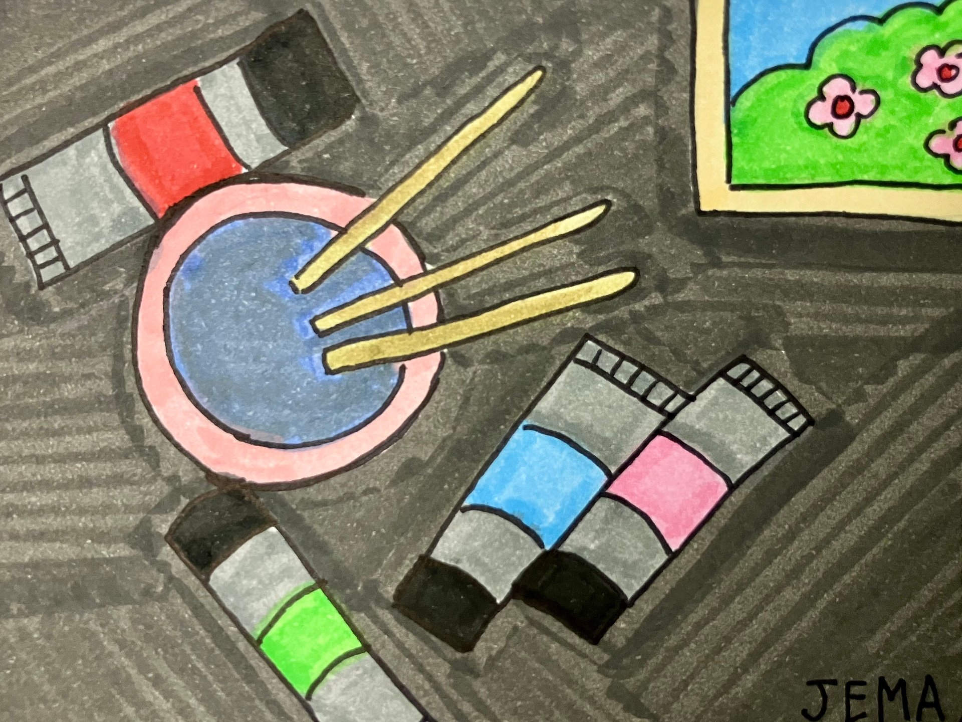 Painting Time ACEO Original Marker Artwork product image (3)