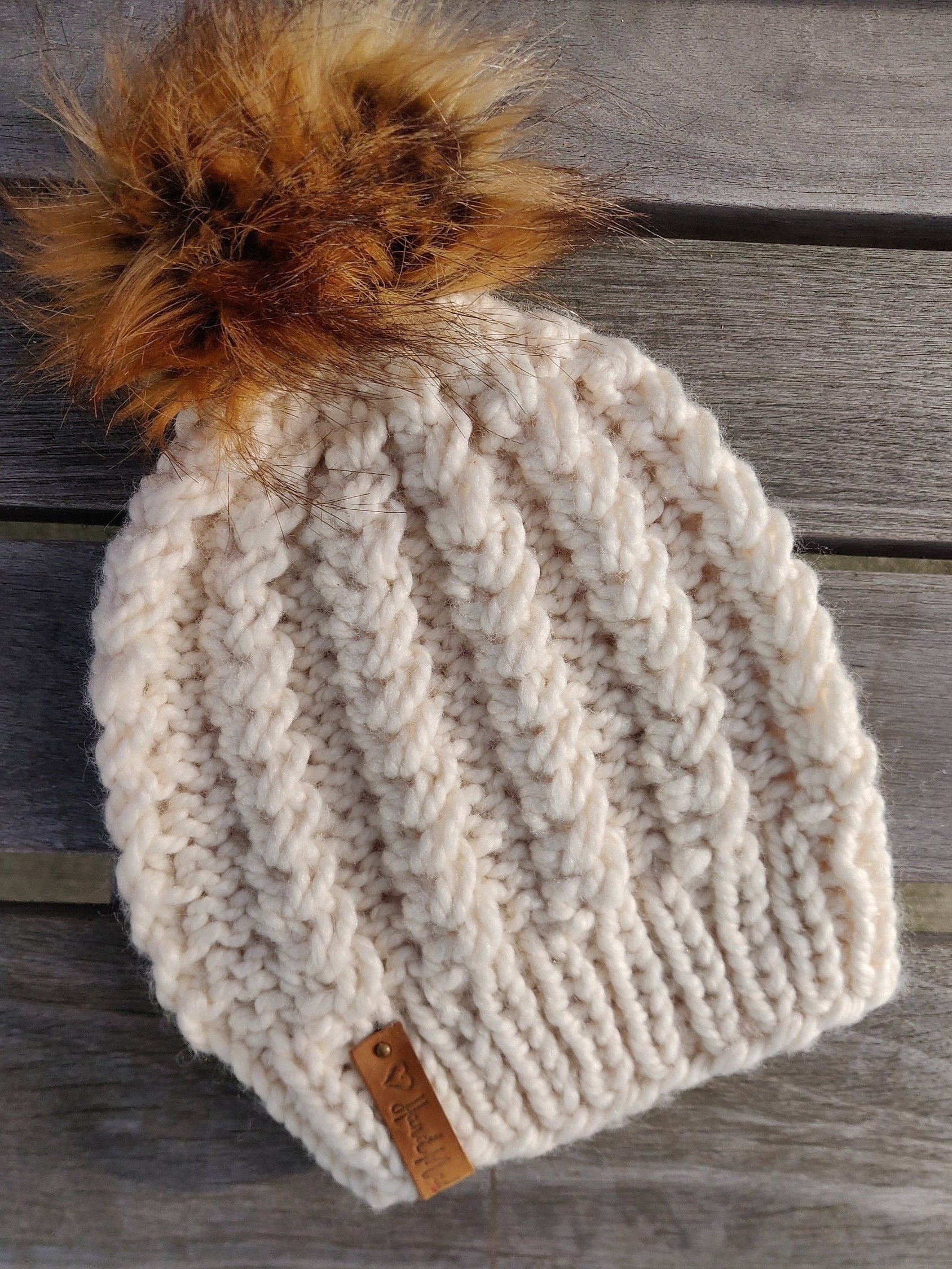 Spikelet Chunky Hat Knitting Pattern product image (2)