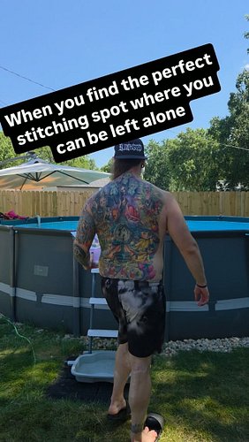 Sometimes we must go great lengths to be able to stitch in solitude. 🏊‍♀️ 🪡

Shout out to the whole family helping me record ...